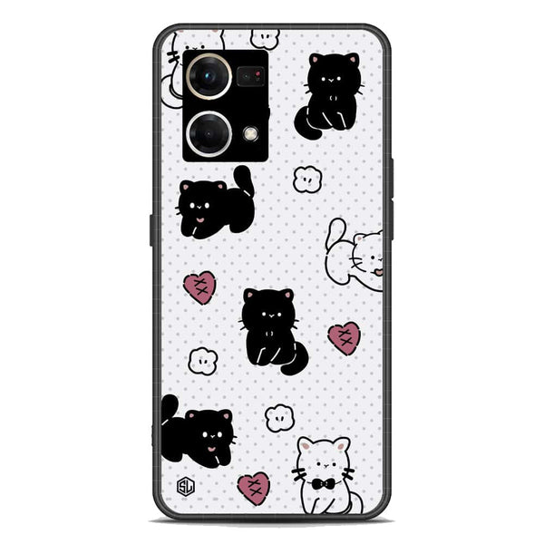 Cute Chic Series Soft Phone Case - Premium Glass Case - Design 6 - Oppo Reno 8 4G