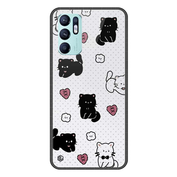 Cute Chic Series Soft Phone Case - Premium Glass Case - Design 6 - Oppo Reno 6