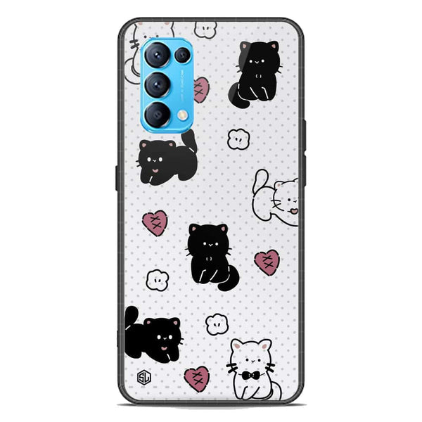 Cute Chic Series Soft Phone Case - Premium Glass Case - Design 6 - Oppo Reno 5 5G