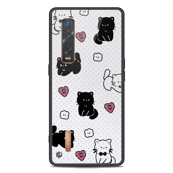 Cute Chic Series Soft Phone Case - Premium Glass Case - Design 6 - Oppo Find X2 Pro