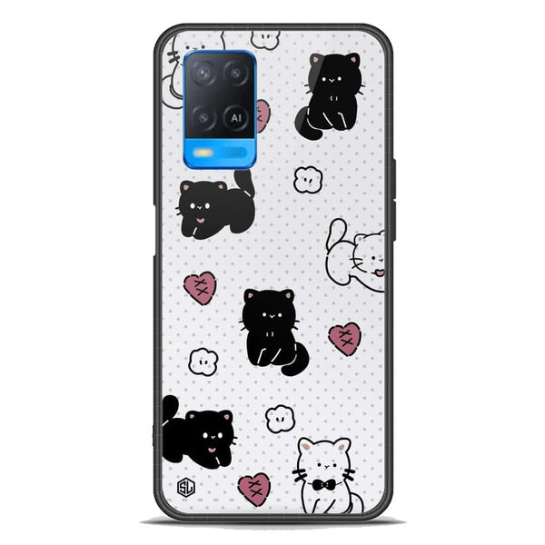 Cute Chic Series Soft Phone Case - Premium Glass Case - Design 6 - Oppo A55 4G