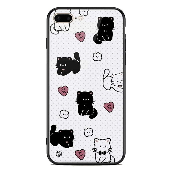 Cute Chic Series Soft Phone Case - Premium Glass Case - Design 6 - iPhone 8 Plus / 7 Plus