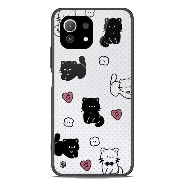 Cute Chic Series Soft Phone Case - Premium Glass Case - Design 6 - Xiaomi Mi 11 Lite