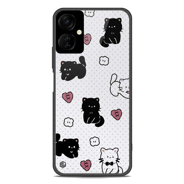 Cute Chic Series Soft Phone Case - Premium Glass Case - Design 6 - Tecno Spark 9T