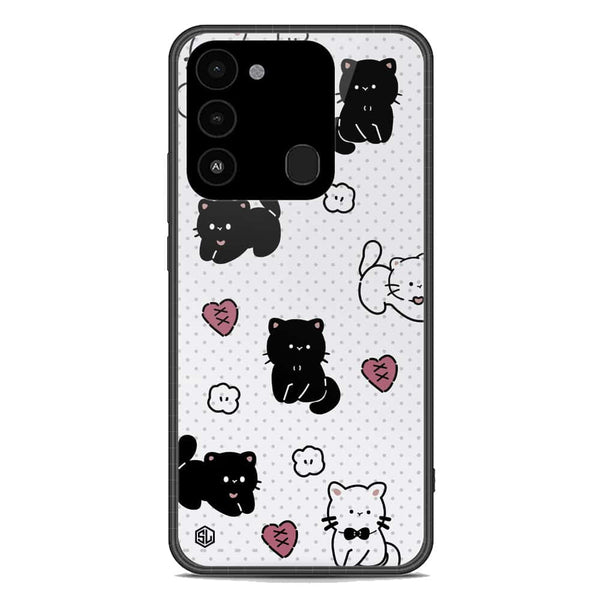 Cute Chic Series Soft Phone Case - Premium Glass Case - Design 6 - Tecno Spark 8C