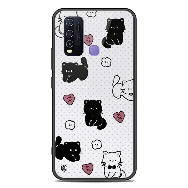 Cute Chic Series Soft Phone Case - Premium Glass Case - Design 6 - Vivo Y50