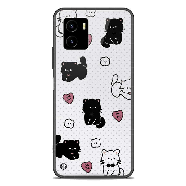 Cute Chic Series Soft Phone Case - Premium Glass Case - Design 6 - Vivo Y15s