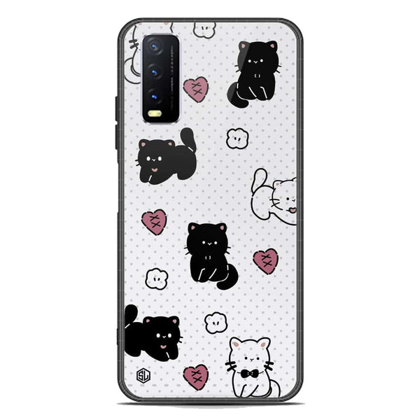 Cute Chic Series Soft Phone Case - Premium Glass Case - Design 6 - Vivo Y12a