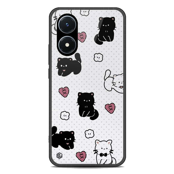 Cute Chic Series Soft Phone Case - Premium Glass Case - Design 6 - Vivo Y02s
