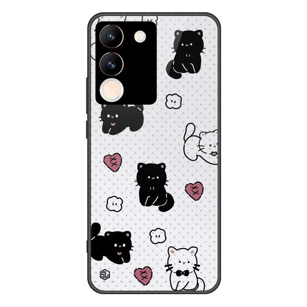 Cute Chic Series Soft Phone Case - Premium Glass Case - Design 6 - Vivo V29e