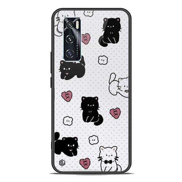 Cute Chic Series Soft Phone Case - Premium Glass Case - Design 6 - Vivo V20 SE