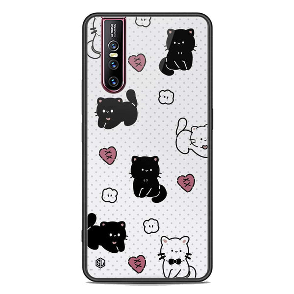 Cute Chic Series Soft Phone Case - Premium Glass Case - Design 6 - Vivo V15 Pro
