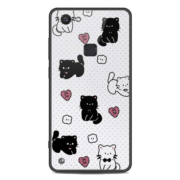 Cute Chic Series Soft Phone Case - Premium Glass Case - Design 6 - Vivo V7
