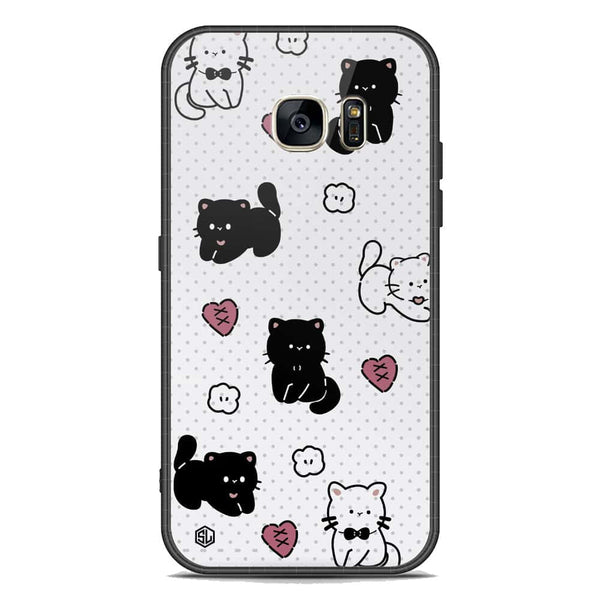 Cute Chic Series Soft Phone Case - Premium Glass Case - Design 6 - Samsung Galaxy S7