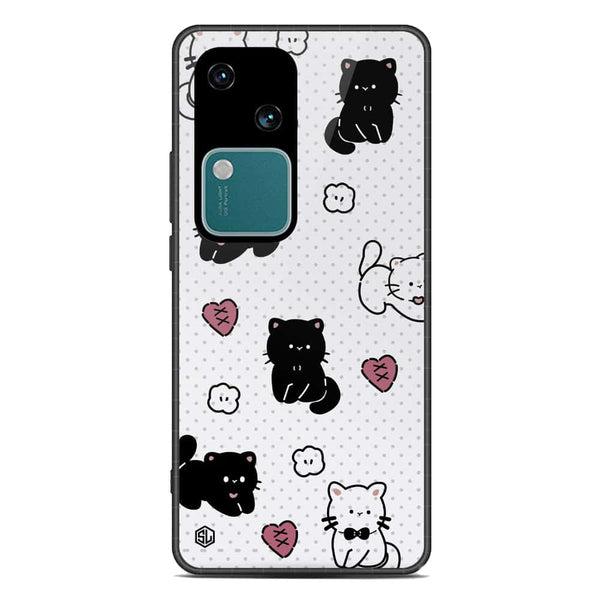 Cute Chic Series Soft Phone Case - Premium Glass Case - Design 6 - Vivo S18