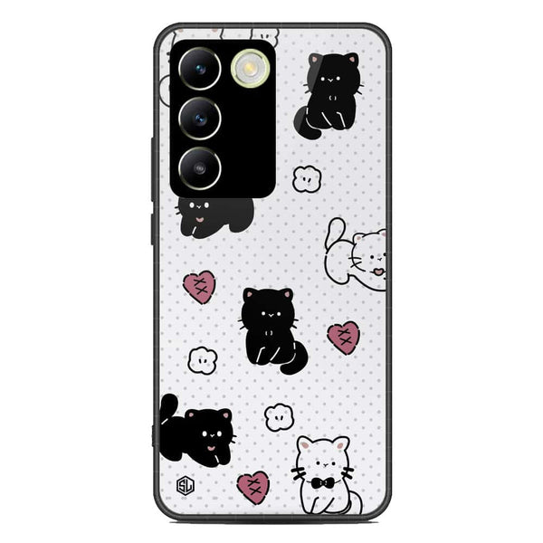 Cute Chic Series Soft Phone Case - Premium Glass Case - Design 6 - Vivo Y100 4G