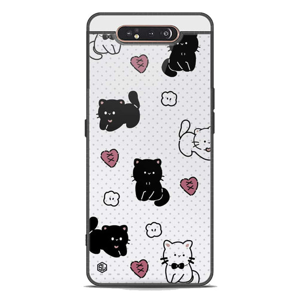 Cute Chic Series Soft Phone Case - Premium Glass Case - Design 6 - Samsung Galaxy A80