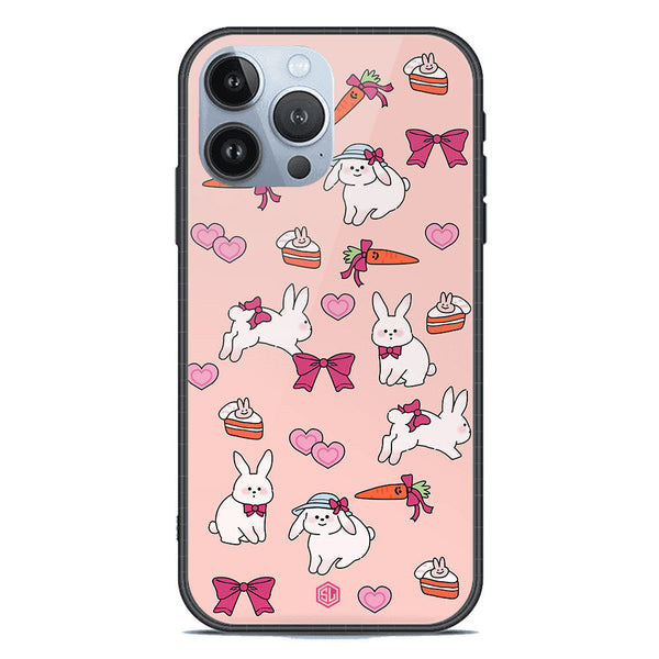 Cute Korean Design Series Soft Phone Case - Premium Glass Case - Design 1 - iPhone 13 Pro
