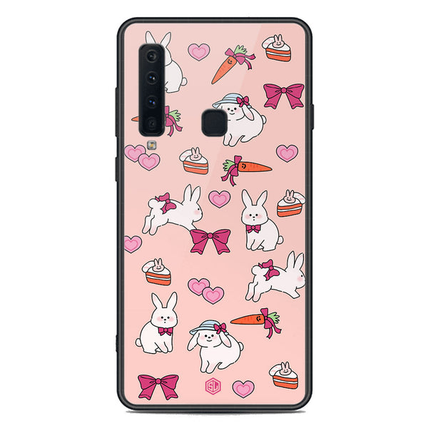 Cute Korean Design Series Soft Phone Case - Premium Glass Case - Design 1 - Samsung Galaxy A9 2018