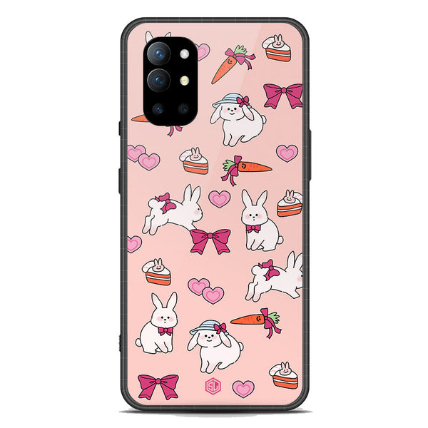 Cute Korean Design Series Soft Phone Case - Premium Glass Case - Design 1 - OnePlus 9R