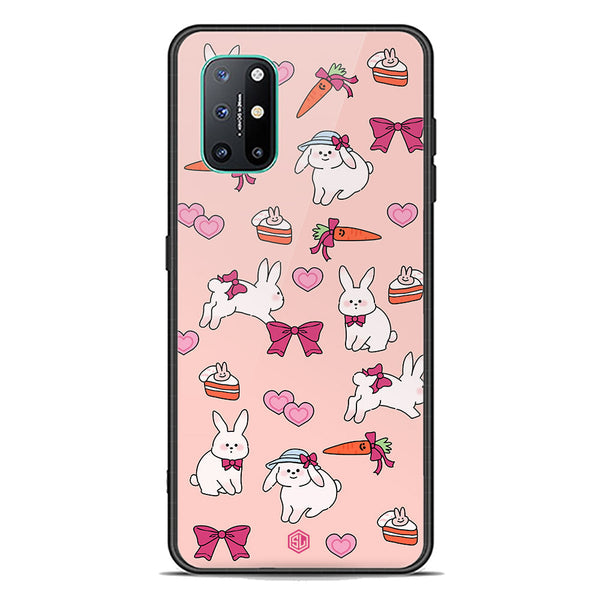 Cute Korean Design Series Soft Phone Case - Premium Glass Case - Design 1 - OnePlus 8T