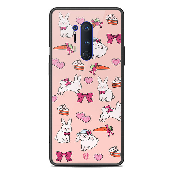 Cute Korean Design Series Soft Phone Case - Premium Glass Case - Design 1 - OnePlus 8 Pro