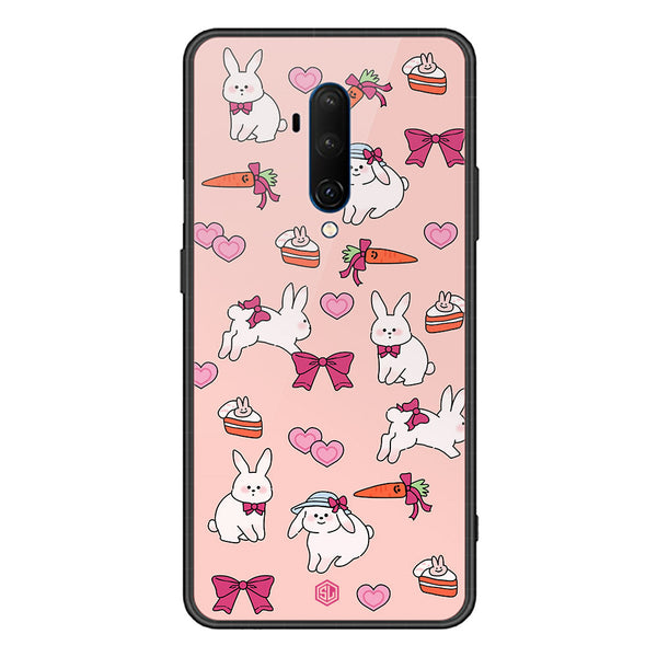 Cute Korean Design Series Soft Phone Case - Premium Glass Case - Design 1 - OnePlus 7T Pro