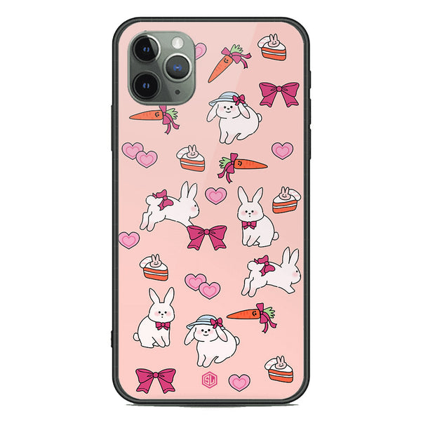 Cute Korean Design Series Soft Phone Case - Premium Glass Case - Design 1 - iPhone 11 Pro Max