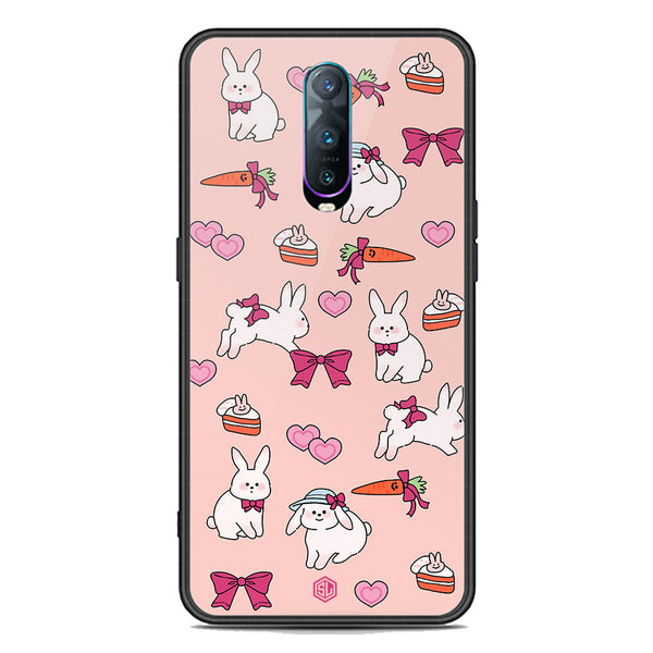 Cute Korean Design Series Soft Phone Case - Premium Glass Case - Design 1 - Oppo R17 Pro