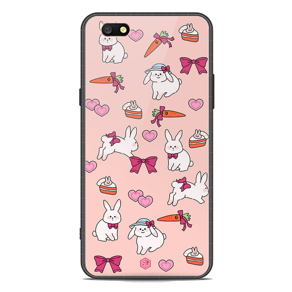 Cute Korean Design Series Soft Phone Case - Premium Glass Case - Design 1 - Oppo F3