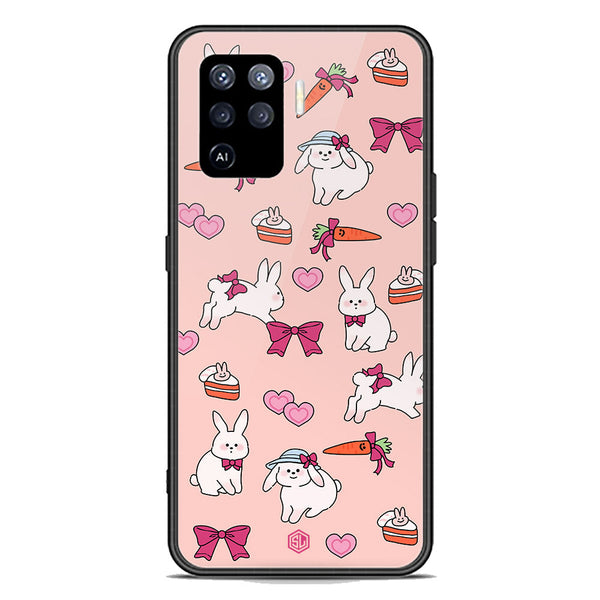 Cute Korean Design Series Soft Phone Case - Premium Glass Case - Design 1 - Oppo A94