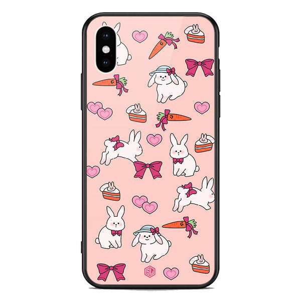 Cute Korean Design Series Soft Phone Case - Premium Glass Case - Design 1 - iPhone XS Max