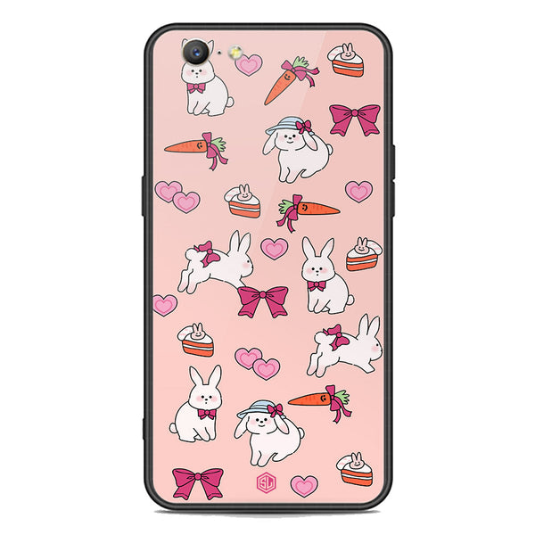 Cute Korean Design Series Soft Phone Case - Premium Glass Case - Design 1 - Oppo A39