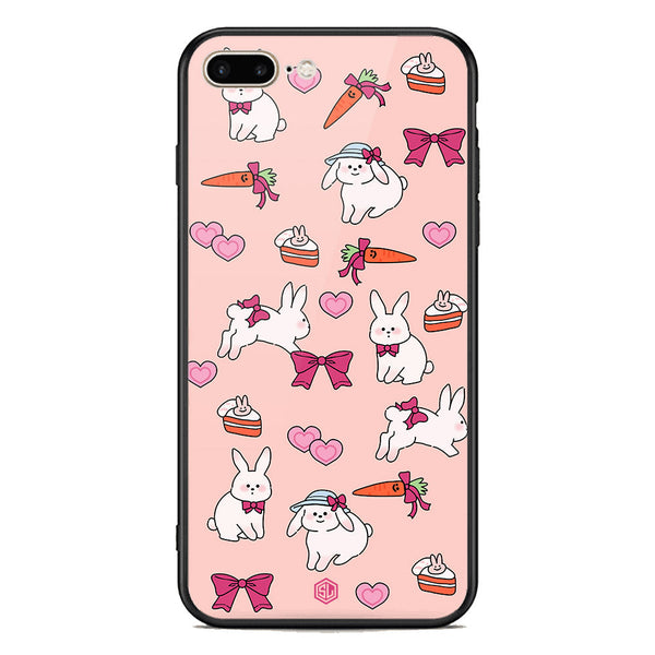 Cute Korean Design Series Soft Phone Case - Premium Glass Case - Design 1 - iPhone 8 Plus / 7 Plus