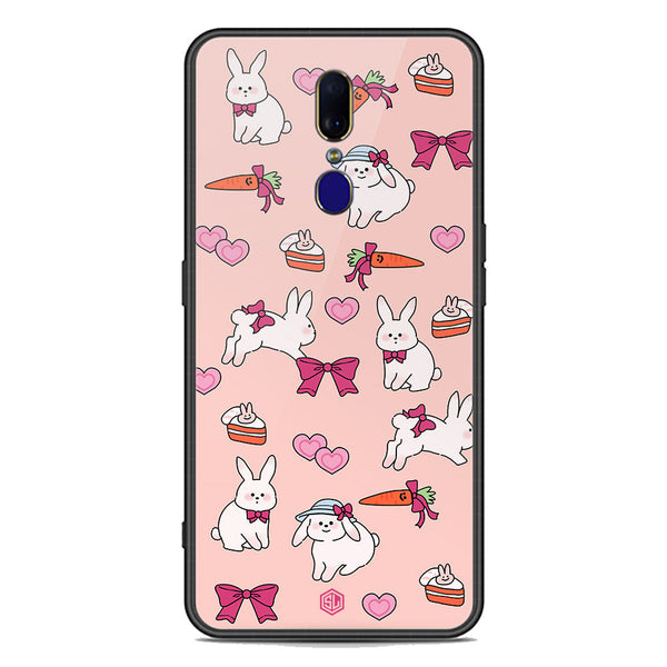 Cute Korean Design Series Soft Phone Case - Premium Glass Case - Design 1 - Oppo A9 / A9x