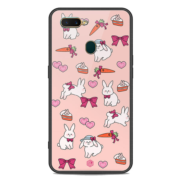 Cute Korean Design Series Soft Phone Case - Premium Glass Case - Design 1 - Oppo A5s