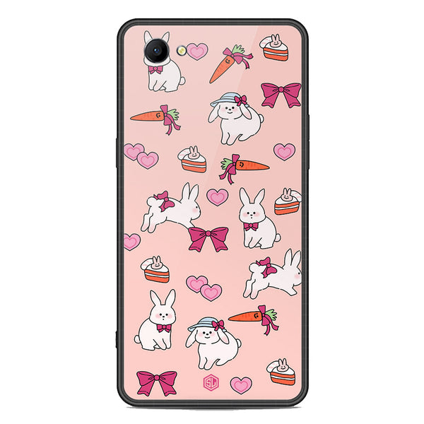 Cute Korean Design Series Soft Phone Case - Premium Glass Case - Design 1 - Oppo A3