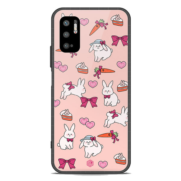 Cute Korean Design Series Soft Phone Case - Premium Glass Case - Design 1 - Xiaomi Redmi Note 10 5G