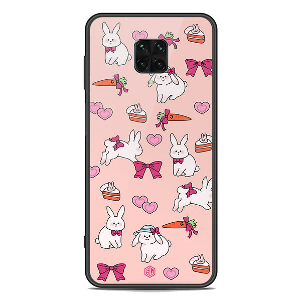 Cute Korean Design Series Soft Phone Case - Premium Glass Case - Design 1 - Xiaomi Redmi Note 9S
