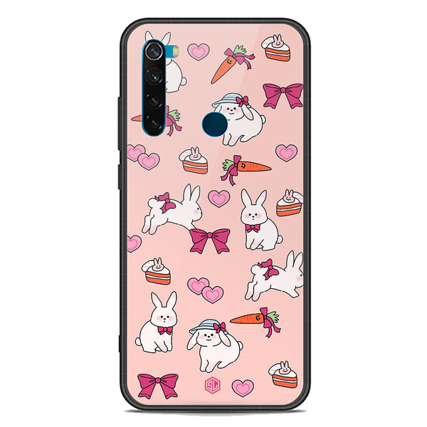 Cute Korean Design Series Soft Phone Case - Premium Glass Case - Design 1 - Xiaomi Redmi Note 8 2021