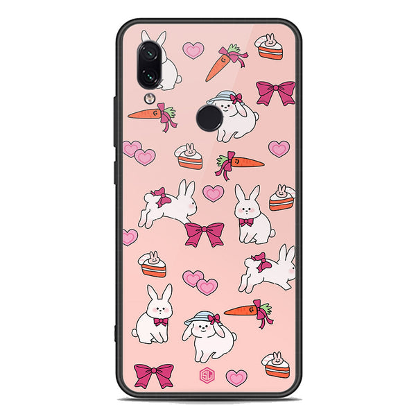 Cute Korean Design Series Soft Phone Case - Premium Glass Case - Design 1 - Xiaomi Redmi Note 7