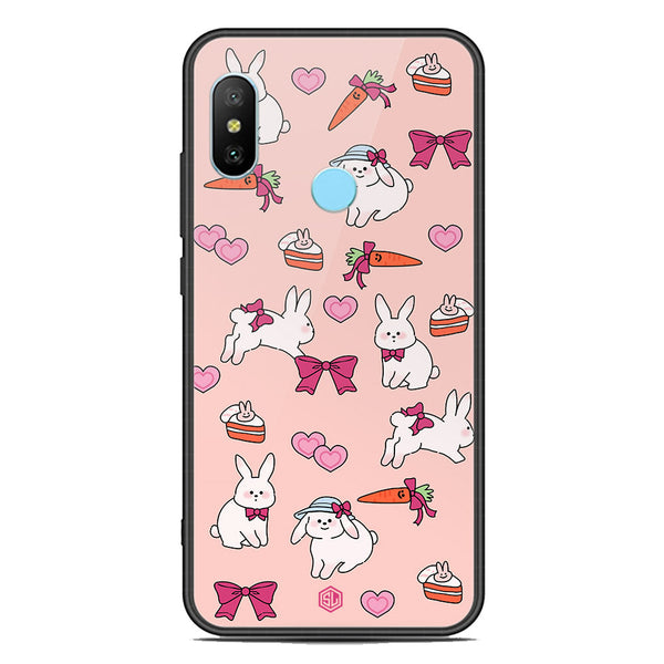 Cute Korean Design Series Soft Phone Case - Premium Glass Case - Design 1 - Xiaomi Redmi Note 6 Pro