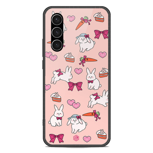 Cute Korean Design Series Soft Phone Case - Premium Glass Case - Design 1 - Samsung Galaxy S23 5G