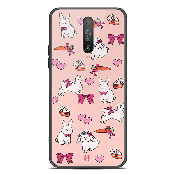Cute Korean Design Series Soft Phone Case - Premium Glass Case - Design 1 - Xiaomi Redmi K30