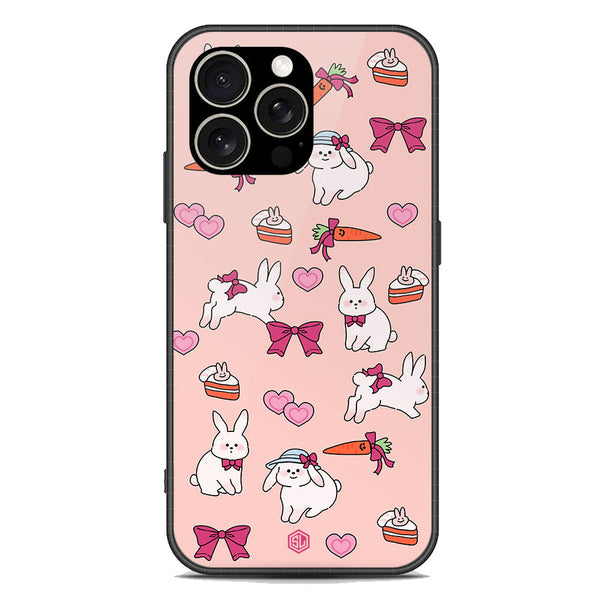 Cute Korean Design Series Soft Phone Case - Premium Glass Case - Design 1 - iPhone 15 Pro