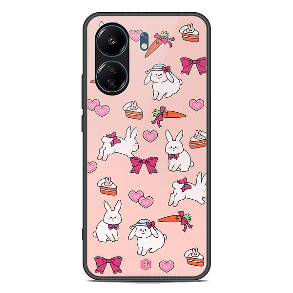 Cute Korean Design Series Soft Phone Case - Premium Glass Case - Design 1 - Xiaomi 13C