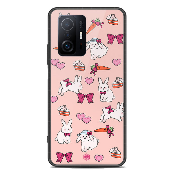 Cute Korean Design Series Soft Phone Case - Premium Glass Case - Design 1 - Xiaomi 11T Pro