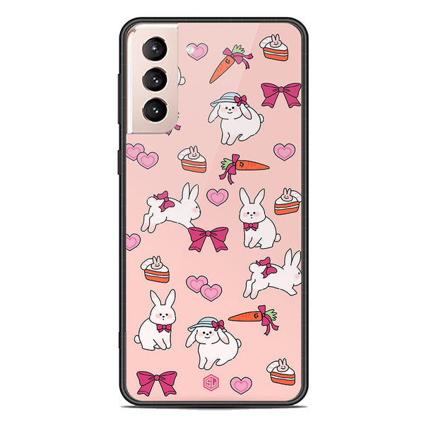 Cute Korean Design Series Soft Phone Case - Premium Glass Case - Design 1 - Samsung Galaxy S22 Plus 5G