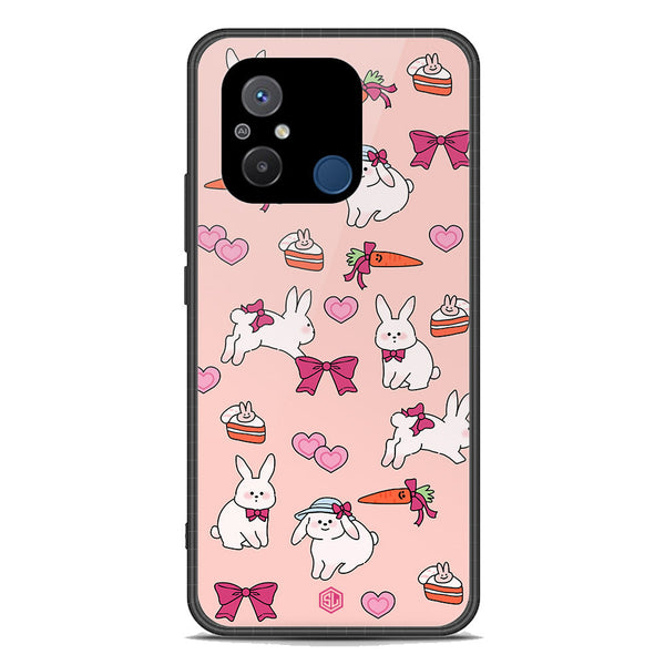 Cute Korean Design Series Soft Phone Case - Premium Glass Case - Design 1 - Xiaomi Redmi 12C
