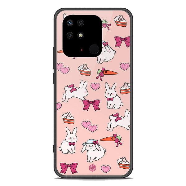 Cute Korean Design Series Soft Phone Case - Premium Glass Case - Design 1 - Xiaomi Redmi 10C